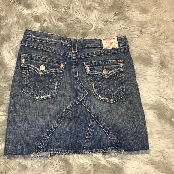 True Religion jean skirt size 28 length 17inch - Picture 5 of 5
